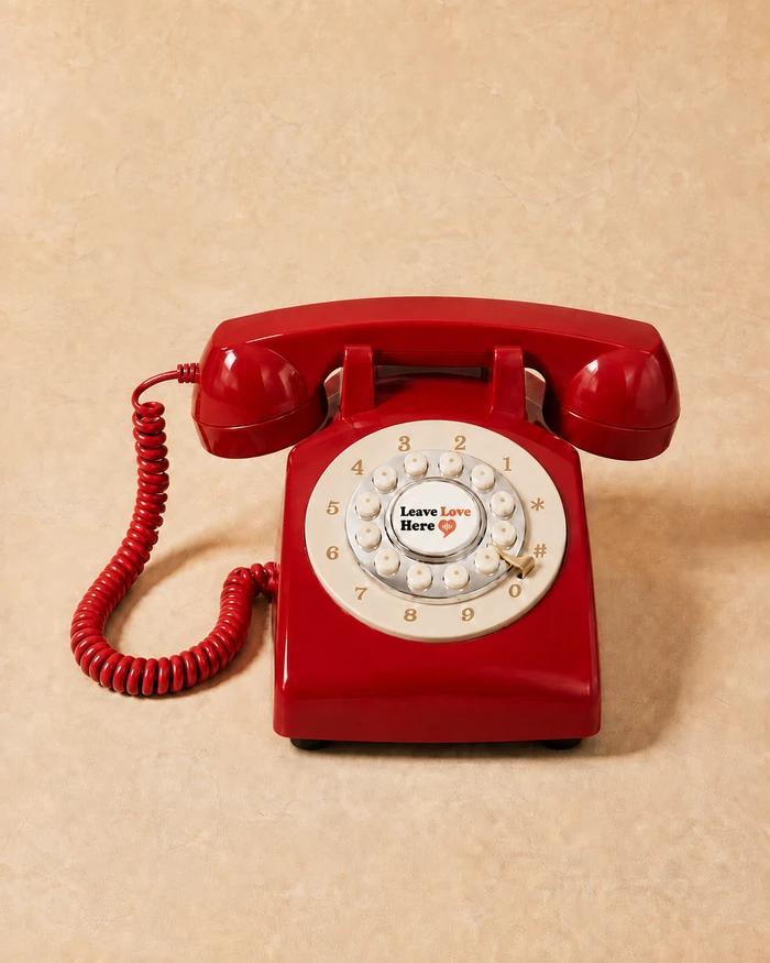 The Jubilee red audio guestbook phone