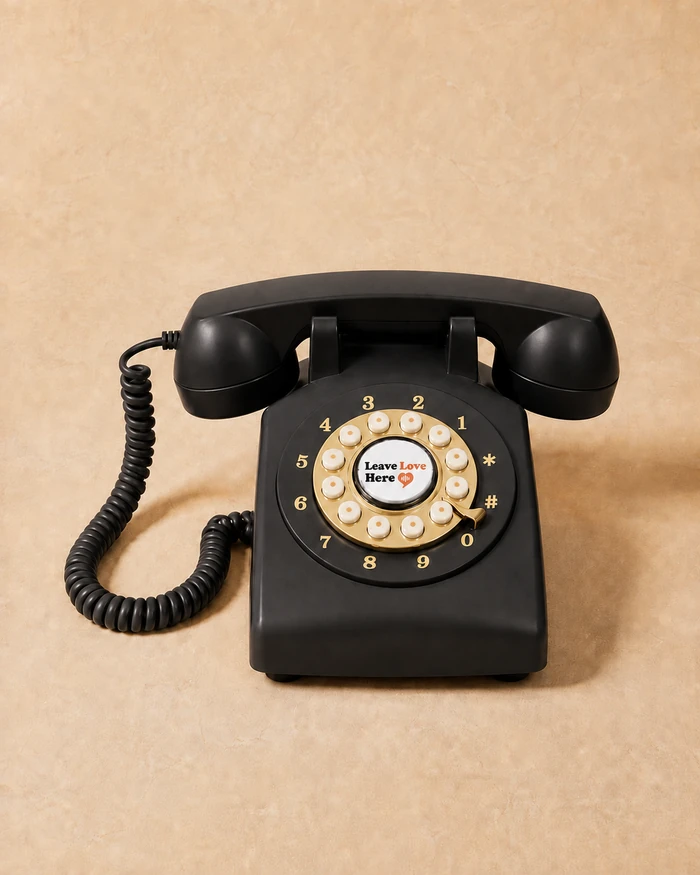 The Midnight black audio guestbook phone
